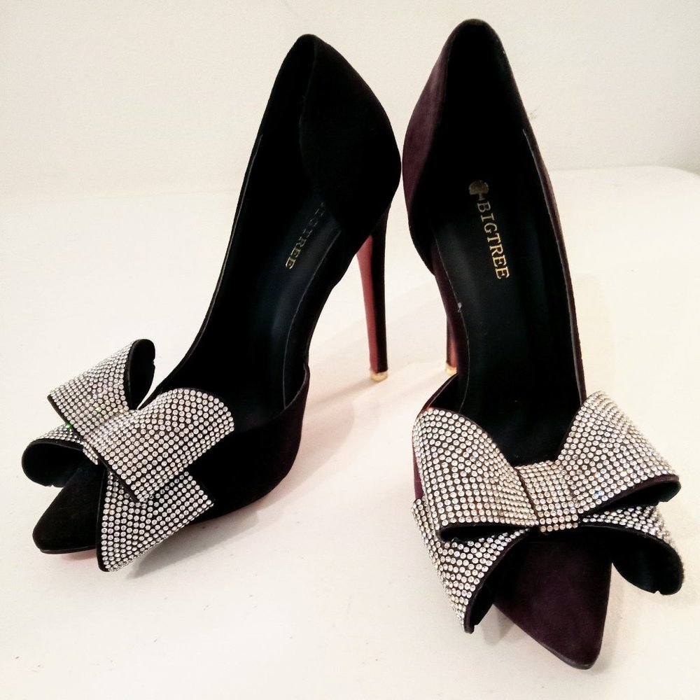 🎁 FREE GIFT IS INCLUDED 🎁 NEW 3D Rhinestones Bow High Heels Women Shoes - Picture 6 of 16